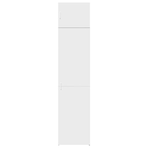 Wąska szafka, biała, 50x42,5x225 cm, materiał drewnopochodny