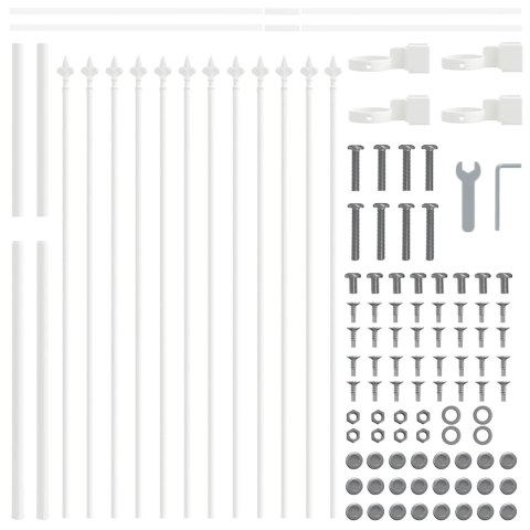 Ogrodzenie Ogrodowe 5 pcs Biały 8,5 x 0,8 m