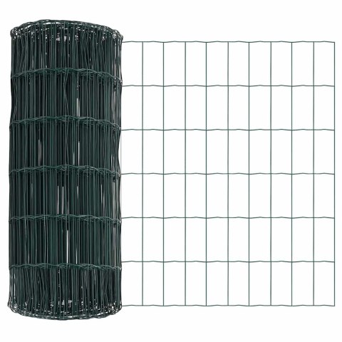 Ogrodzenie z słupkiem Zielony 0,6 x 50 m Stal i PVC