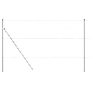Słupek ogrodzeniowy. 52 pcs Szary 3,2 x 3,2 x 150 cm
