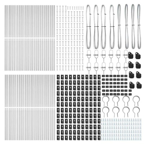 Słupek ogrodzeniowy. 52 pcs Szary 3,2 x 3,2 x 150 cm