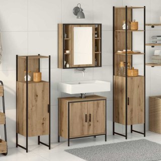 Zestaw mebli łazienkowych 4 pcs Brązowy Materiał drewnopochodny