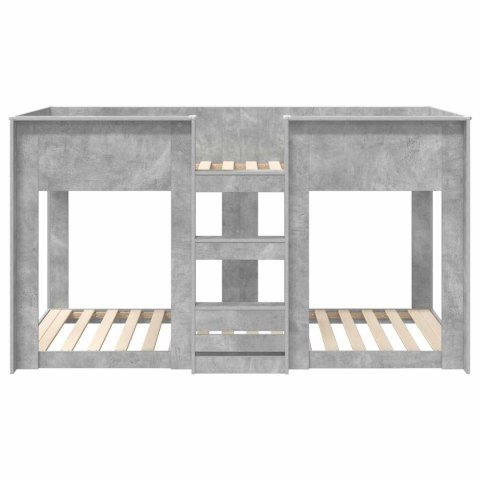 Łóżko piętrowe dla dzieci Betonowy szary 75 x 190 cm