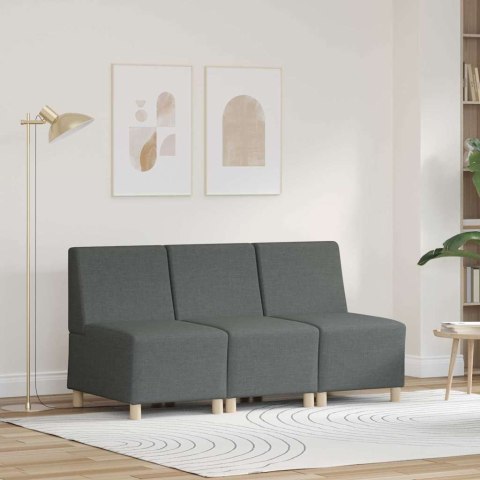 Modułowa sofa bez podłokietników 3 pcs Ciemnoszary