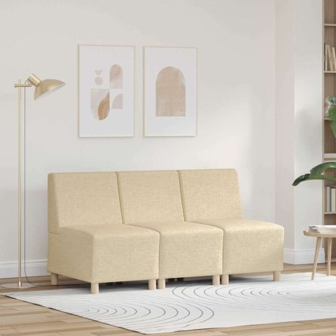Modułowa sofa bez podłokietników 3 pcs Kremowy 55 x 74 x 82 cm
