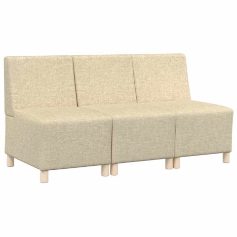 Modułowa sofa bez podłokietników 3 pcs Kremowy 55 x 74 x 82 cm