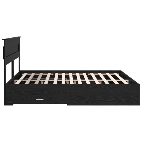 Ramka łóżka Czarny Dąb 180 x 200 cm Materiał drewnopochodny