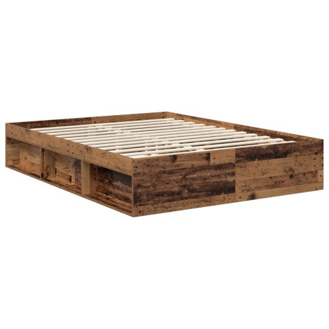Ramka łóżka Stare drewno 150 x 200 cm Lite drewno sosnowe