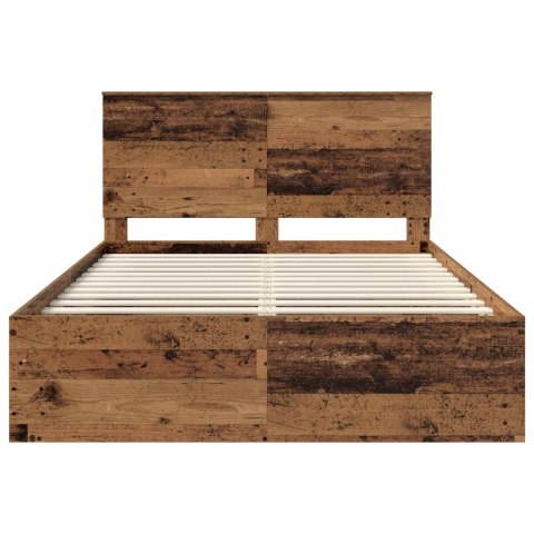 Ramka łóżka Stare drewno 150 x 200 cm Lite drewno sosnowe