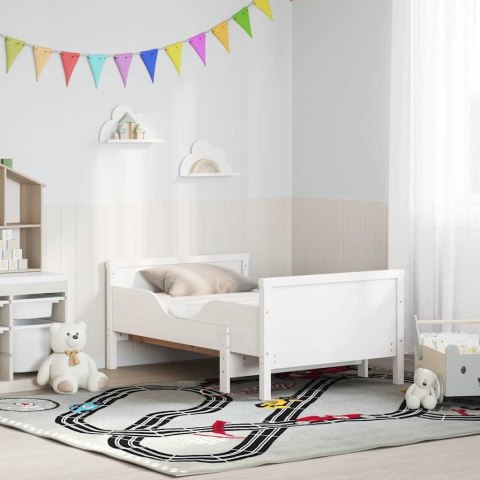 Ramka łóżka z materacem Biały 80 x 200 cm Lite drewno sosnowe