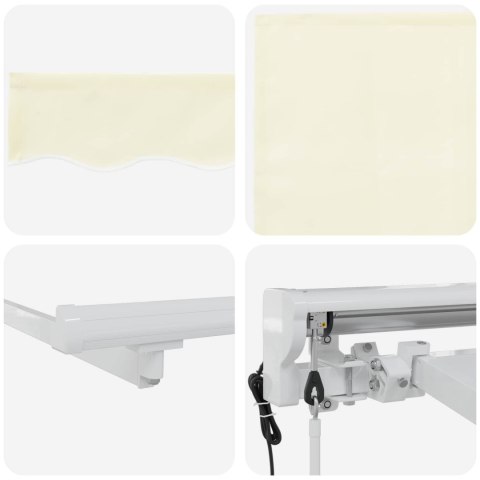 Elektryczna Rozkładana Markiza Kremowy 3 x 2 m