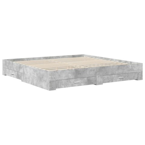 Ramka łóżka Dąb wędzony 200 x 200 cm Materiał drewnopochodny