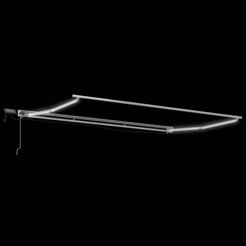 Ręczny ramowy zewnętrzny markizowy z LED 5 x 3 m