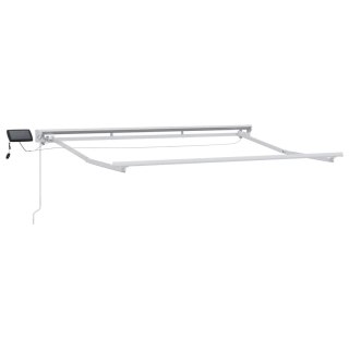 Ręczny ramowy zewnętrzny markizowy z LED Kremowy 3 x 2 m