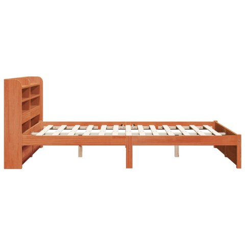 Ramka łóżka Z zagłówkiem 2 pcs Woskowy Brąz Lite drewno sosnowe