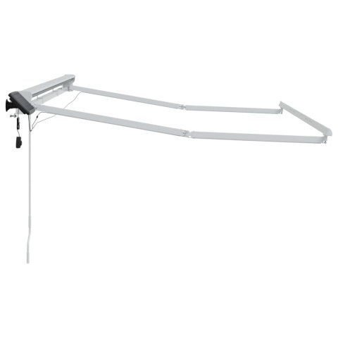 Ręczny ramowy zewnętrzny markizowy z LED Biały 3 x 2 m