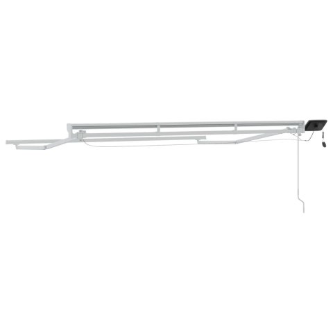 Ręczny ramowy zewnętrzny markizowy z LED Biały 3 x 2 m