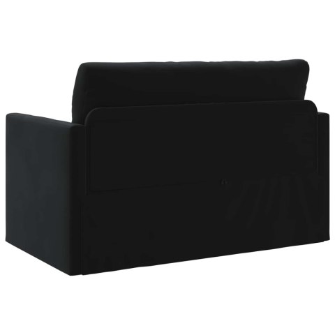Sofa Bed Czarny 124 x 71 x 78 cm Aksamit