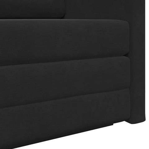 Sofa Bed Czarny 124 x 71 x 78 cm Aksamit
