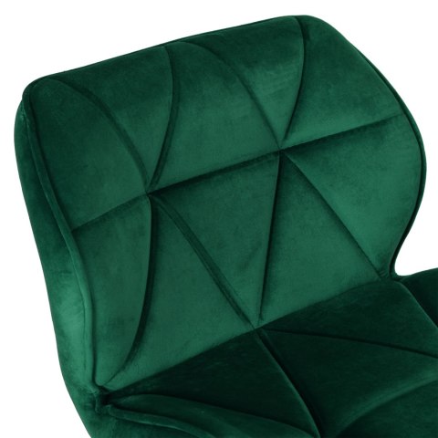 Krzesło barowe GRAPPO BLACK zielone VELVET