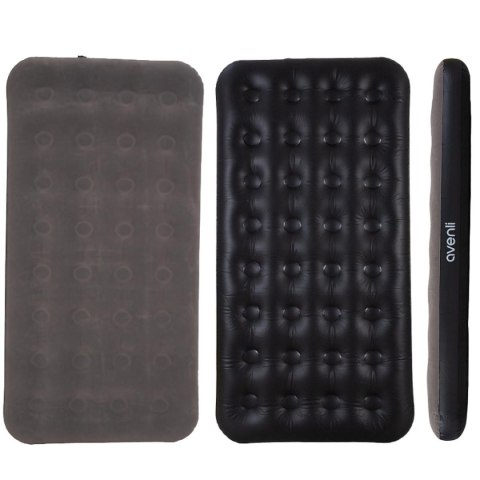 MATERAC FLOKOWANY 1-OSOBOWY SZARY 191x99x22CM 24638