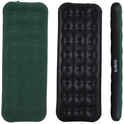 MATERAC FLOKOWANY 1-OSOBOWY ZIELONY 191x73x22CM 24642