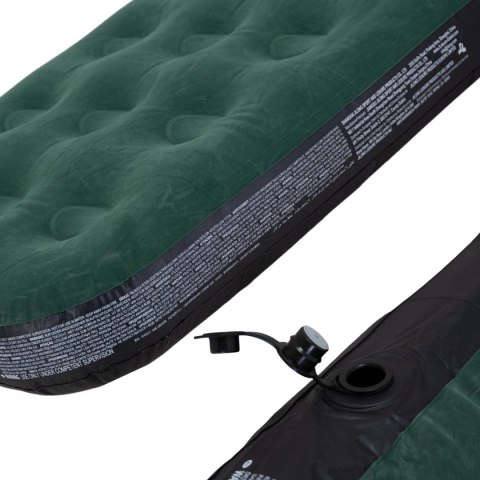 MATERAC FLOKOWANY 1-OSOBOWY ZIELONY 191x73x22CM 24642