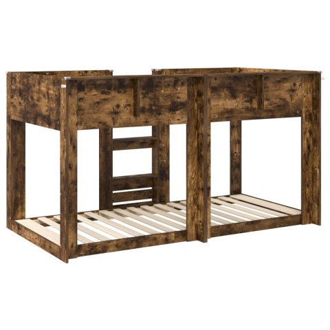 Łóżko piętrowe dla dzieci Dąb wędzony 75 x 190 cm
