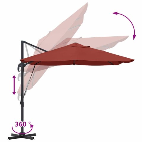 Parasol plażowy terakota 351 x 250 x 260 cm