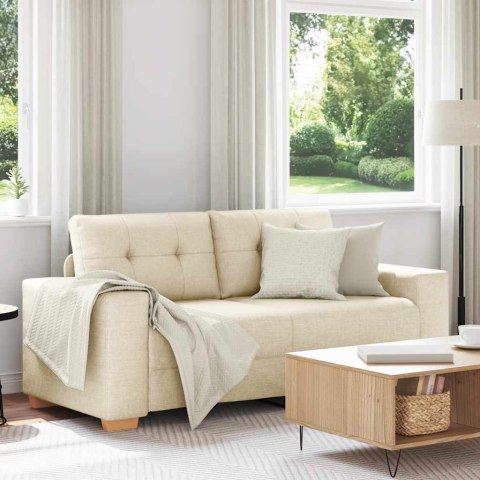 Sofa dwuosobowa obity lnem, 180x77x82 cm