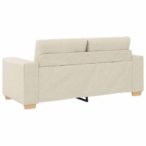 Sofa dwuosobowa obity lnem, 180x77x82 cm