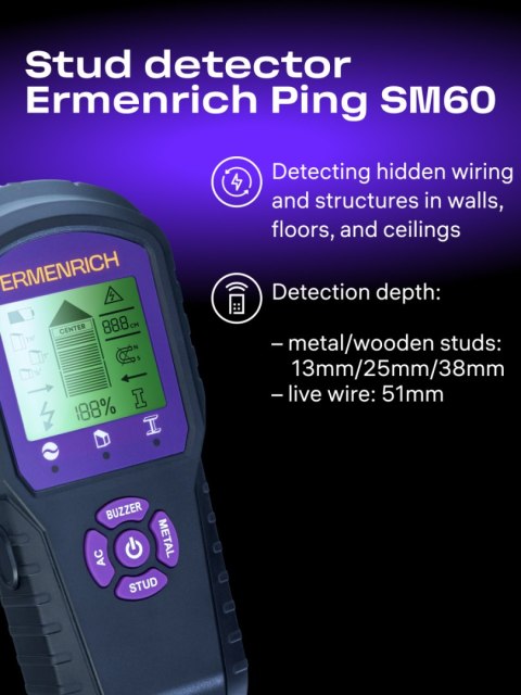 Detektor kołków Ermenrich Ping SM60