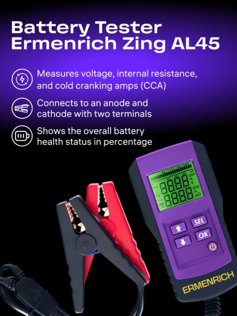 Tester akumulatorów Ermenrich Zing AL45