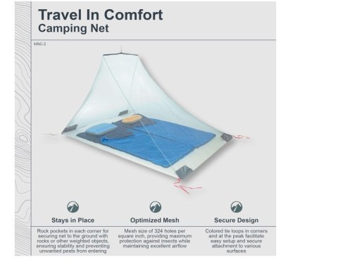 Moskitiera outdoorowa dla dwóch osób Cocoon Outdoor Net Double, silt green