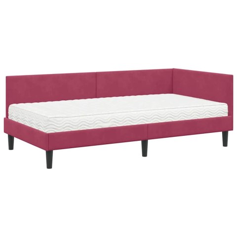 Rama Łóżka Narożnego z Materacem Inny 2 pcs Zielony Aksamit