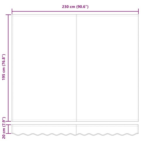 Rama markizy Antracytowy i biały 250 x 200 cm