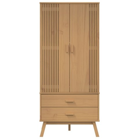 Szafa OLDEN, brązowa, 76,5x53x172 cm, lite drewno sosnowe