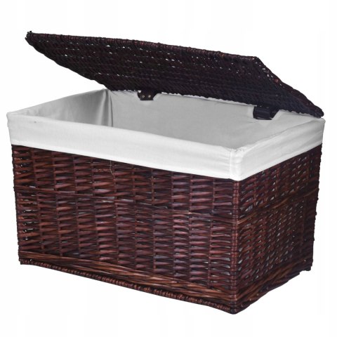 Kufer wiklinowy 65L 56x34x34 cm brązowy