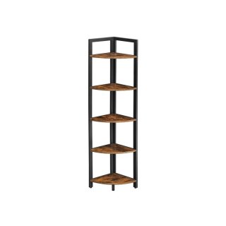 Regał narożny industrialny 5 półek stal drewno 150 cm