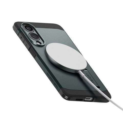 Etui case na Samsung Galaxy S25 Edge Tough Armor MagSafe - zielono-czarne