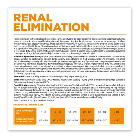 VetExpert Veterinary Diet Renal Elimination dog 8kg (OUTLET)