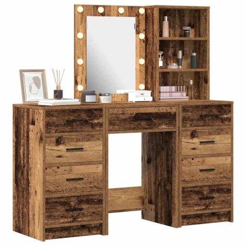 Toaletka 3 pcs Brązowy 40 x 41 x 135 cm Materiał drewnopochodny