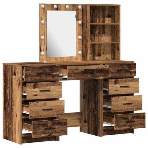 Toaletka 3 pcs Brązowy 40 x 41 x 135 cm Materiał drewnopochodny