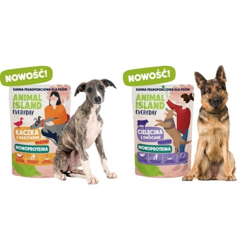 ANIMAL ISLAND Monoproteina cielęcina/kaczka karma dla psa 9×300g