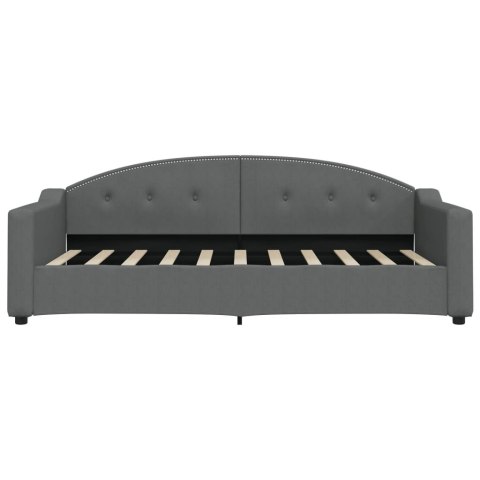 Sofa z materacem, ciemnoszara, 90x190 cm, tkanina