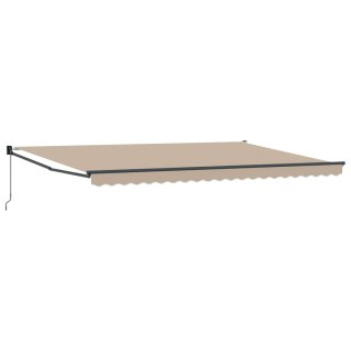 Markiza Beżowy 500 x 300 x 165 cm Poliester i Metal