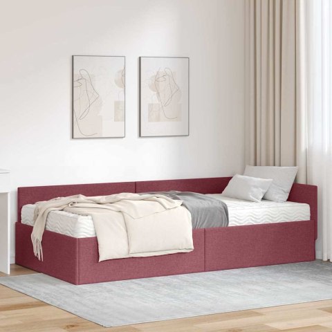Rama Łóżka Narożnego z Materacem Inny 2 pcs Szary tkanina