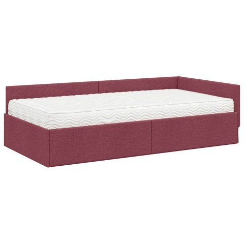 Rama Łóżka Narożnego z Materacem Inny 2 pcs Szary tkanina