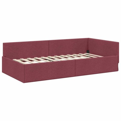 Rama Łóżka Narożnego z Materacem Inny 2 pcs Szary tkanina