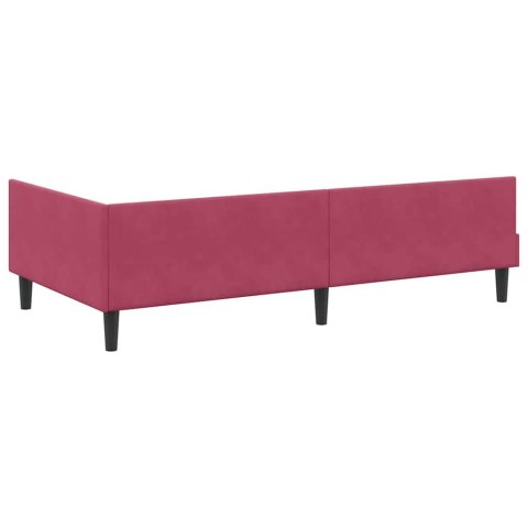 Rama Łóżka Narożnego z Materacem Inny 2 pcs Zielony Aksamit